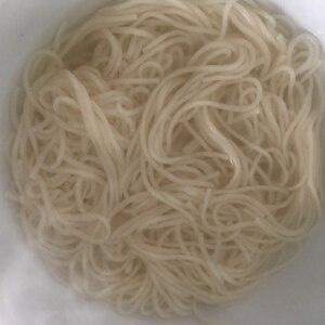 夏の余った素麺でにゅうめん